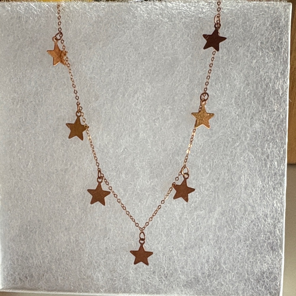 14kt Italian Gold Star Charm Necklace